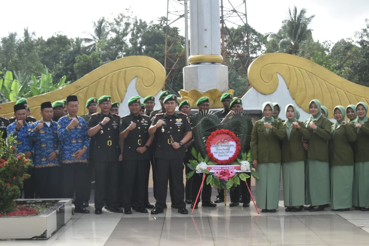 Kodim 1002/HST Laksanakan Ziarah Rombongan Hari Juang TNI-AD ke-80, Dipimpin Langsung Dandim