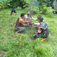 Babinsa Koramil 1008-01/Muara Uya–Jaro Pantau Progres Pembangunan KDKMP di Desa Garagata