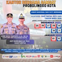 Samsat Probolinggo Kota Umumkan Jadwal Layanan Selama Libur Natal 2025 dan Tahun Baru 2026