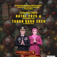 Kapolres Probolinggo Kota Bersama Bhayangkari Ucapkan Selamat Natal dan Tahun Baru, Dorong Polisi Presisi yang Melayani