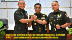 Sertijab Dandim 0906/Kutai Kartanegara, Danrem 091/ASN Sampaikan Apresiasi dan Harapan