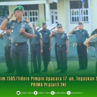 Dandim 1505/Tidore Pimpin Upacara 17-an, Tegaskan Sikap PRIMA Prajurit TNI