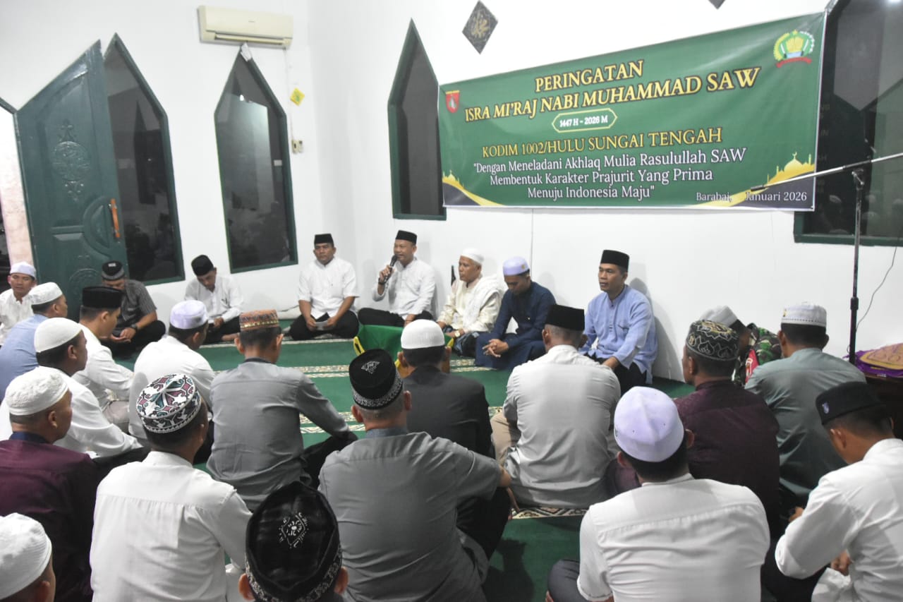 Isra Mi’raj Nabi Muhammad SAW, Kodim 1002/HST Tingkatkan Iman dan Taqwa Prajurit