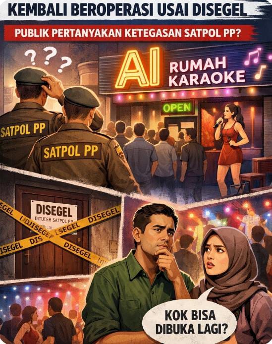Rumah Karaoke di Dringu Kembali Beroperasi Usai Disegel, Publik Pertanyakan Ketegasan Satpol PP Rumah Karaoke di Dringu Kembali Beroperasi Usai Disegel, Publik Pertanyakan Ketegasan Satpol PP