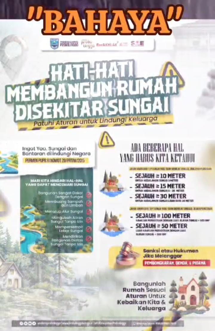 Bangun Rumah di Bantaran Sungai Berisiko Hukum dan Bencana, Warga Diimbau Patuhi Aturan