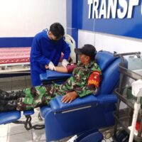 TNI Hadir untuk Rakyat, Babinsa Koramil Barabai Laksanakan Donor Darah