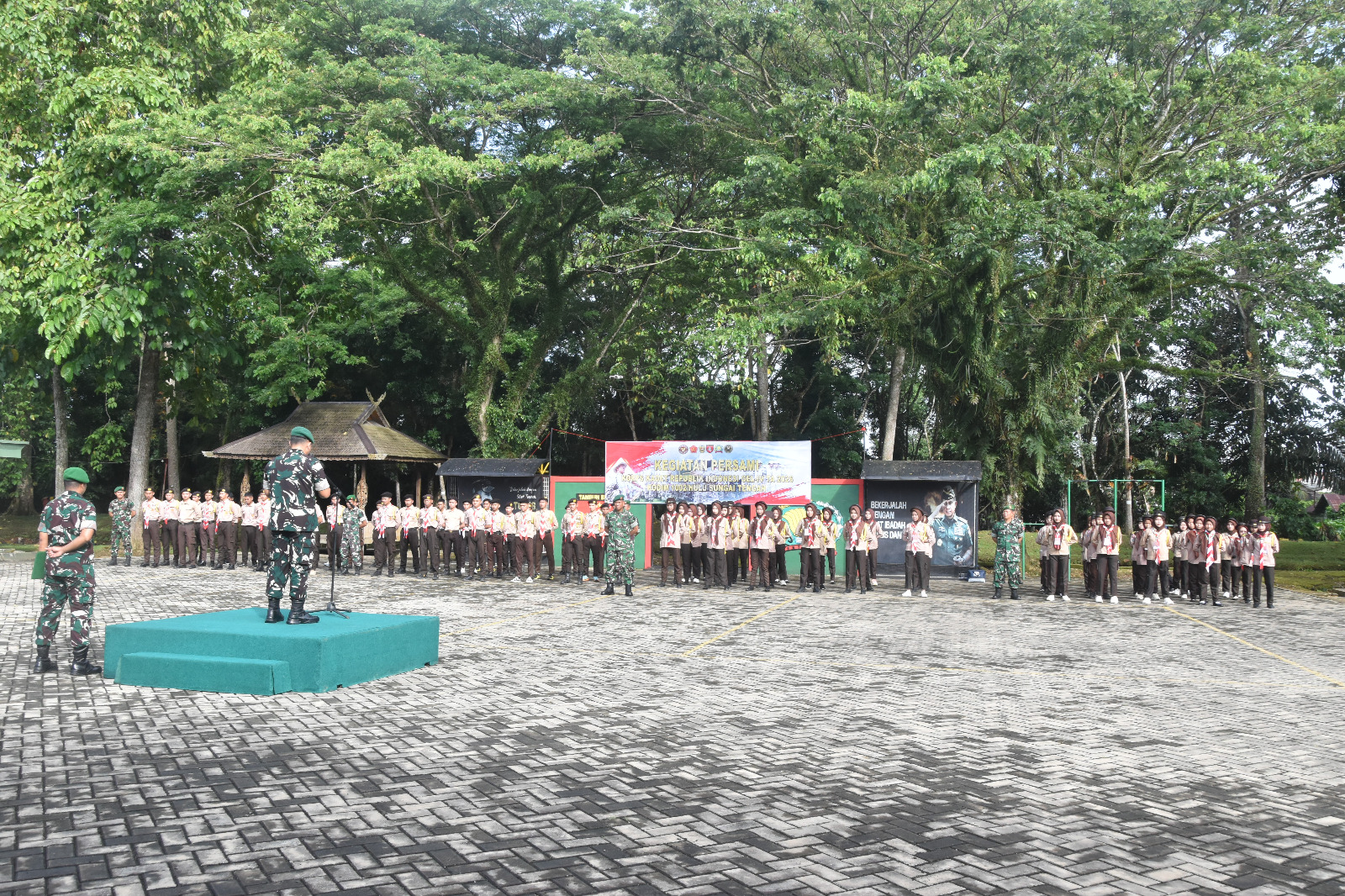 Perkemahan KKRI TA 2026 Resmi Dibuka, Dandim 1002/HST: Tanamkan Nilai Bela Negara