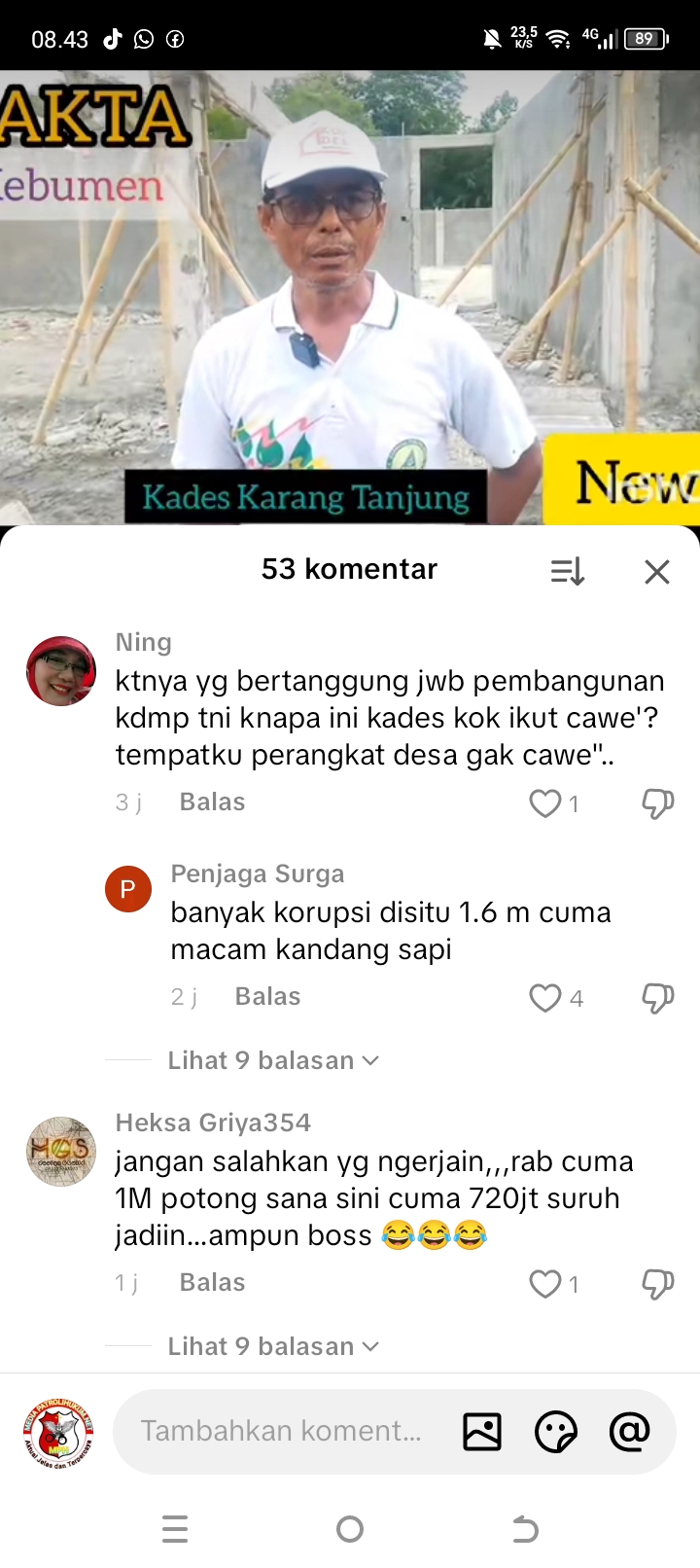 Proyek Koperasi Desa Merah Putih Dihentikan Kades di Kebumen, Kualitas Bangunan Jadi Sorotan Warganet