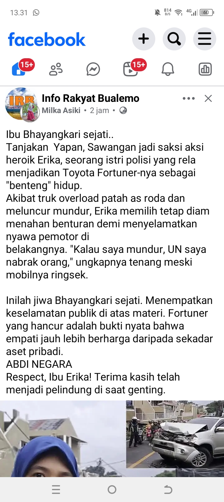 Di Tengah Ancaman Truk Overload, Seorang Bhayangkari Berdiri sebagai Pelindung Keselamatan Publik