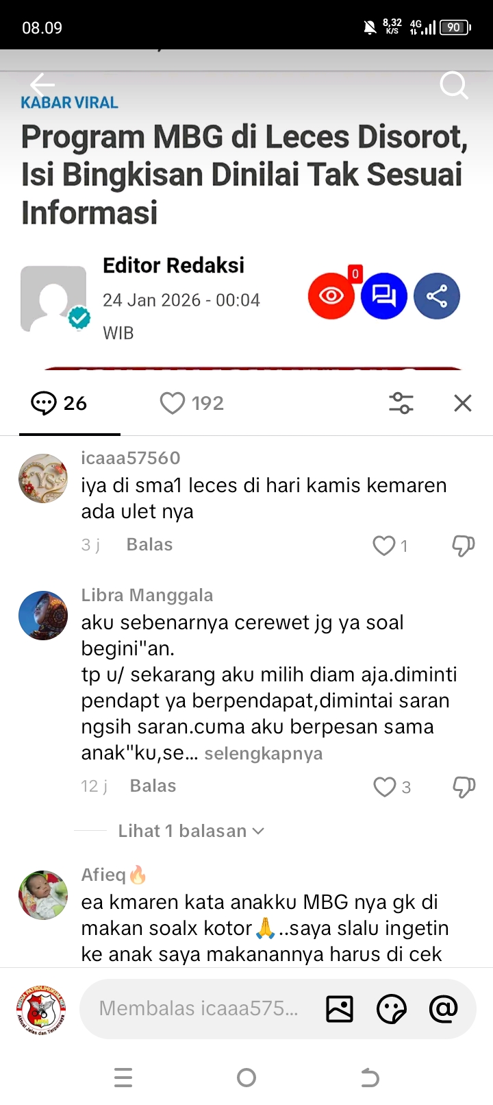 Sorotan Publik Menguat, Menu MBG di Leces Dipersoalkan Wali Murid: Dugaan Mutu Tak Layak hingga Ketimpangan Porsi