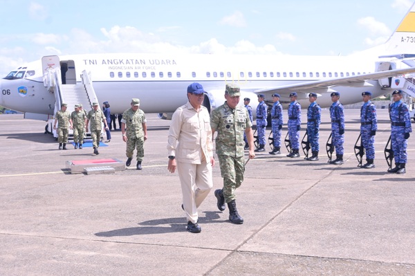 Wamenhan RI Tinjau Kesiapan Pembangunan Infrastruktur Strategis TNI AU di Lanud Sultan Hasanuddin