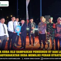 Babinsa Koba Ulu Sampaikan Pengurus RT dan Lembaga Kemasyarakatan Desa Memiliki Peran Strategis