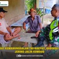 Pererat Kemanunggalan TNI-Rakyat, Babinsa Bukit Jering Jalin Komsos