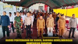 Hadiri Penyerahan SK Kades, Babinsa Sebelimbingan Sampaikan Harapan