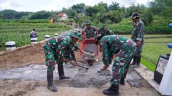 Melalui TMMD Ke 127 Kodim 0808/Blitar, Jalan Desa Di Gandusari Dibangun Permanen Untuk Dukung Aktivitas Warga
