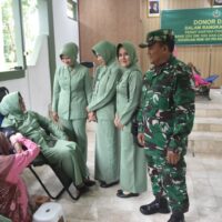 Persit Kodim 1002 HST Perkuat Kepedulian Sosial Lewat Donor Darah HUT ke-80 Persit