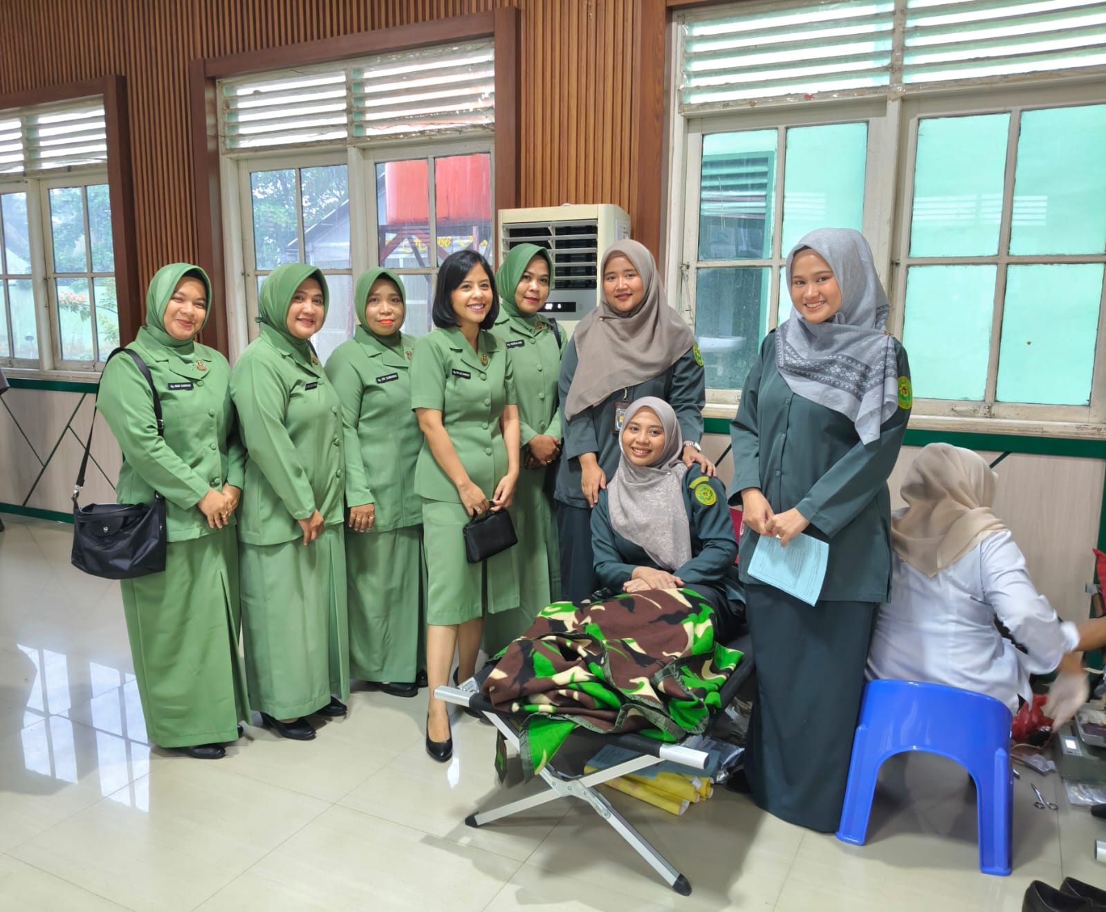 Wujud Kepedulian Kemanusiaan, Persit Kodim 1008/Tabalong Gelar Donor Darah