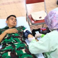 Bakti Sosial Donor Darah Semarakkan HUT Ke 80 Persit Kodim 0820/Probolinggo