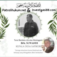 Pemred Patrolihukum.net & Investigasi88.com Edi Darminto Sampaikan Duka Mendalam atas Wafatnya Kades Sapikerep Suwandi