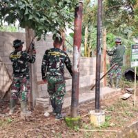 Perkuat Keamanan Lingkungan, TMMD Ke-127 Dirikan Poskamling di Barimbun