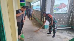 Koramil 1002-06/Barabai Bersama Forkopimcam Gelar Karya Bakti Pembersihan Masjid