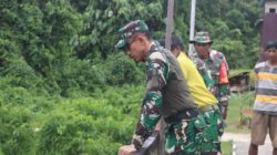 Dansatgas TMMD Wiltas Ke-127 Tinjau Lokasi TMAB dan MCK di Kampung Tering Lama