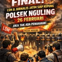 Kasus Dugaan Percobaan Pembunuhan Jurnalis Memanas, Koalisi LSM Jatim Siapkan Aksi Terbuka di Polsek Nguling