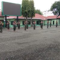 Kodim 1008/Tabalong Laksanakan Latihan Pencak Silat Militer di Lapangan Nanggala