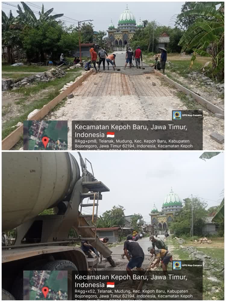 Rabat Beton Tanpa Dasaran dan Plastik, Warga Bojonegoro Curiga Ada Penggelembungan Anggaran