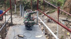 TNI AD Rampungkan Rehab Jembatan Gantung Halimbe, Akses Warga Labura Kembali Lancar