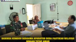 Babinsa Komsos Bersama Aparatur Desa Pastikan Wilayah Binaan Tetap Aman