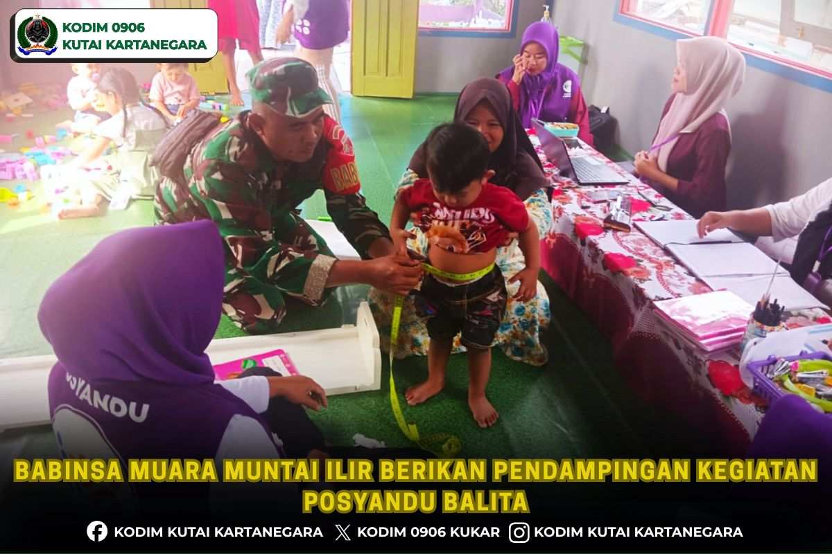 Babinsa Muara Muntai Ilir Berikan Pendampingan Kegiatan Posyandu Balita Babinsa Muara Muntai Ilir Berikan Pendampingan Kegiatan Posyandu Balita