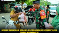 Berkah Ramadhan, Koramil 01/Tenggarong Berbagi Takjil kepada Masyarakat