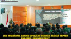 Jam Komandan, Dandim 0906/Kkr Berikan Arahan kepada Prajurit, PNS dan Persit