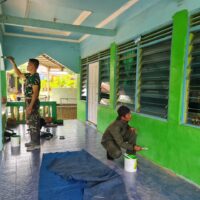 Jelang Penutupan TMMD ke-127, Rehab Langgar Nurul Iman Desa Barimbun Tinggal Finishing