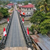 Peresmian 218 Jembatan Oleh Presiden RI Dihadiri Oleh Sejumlah Pejabat Utama Kodam XV/Pattimura secara Daring.