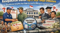 Kesepakatan Damai Rp15 Juta Tanpa Dokumen, Penyelesaian Sengketa Pipa PDAM di Dringu Picu Pertanyaan Tata Kelola BUMD