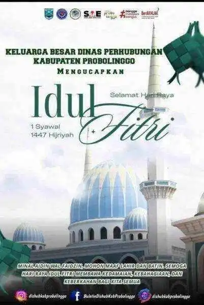 Dishub Kabupaten Probolinggo Sampaikan Ucapan Idul Fitri 1447 H, Tegaskan Komitmen Pelayanan Publik Humanis