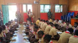 Kodim 1714/Puncak Jaya Selenggarakan Kegiatan Persami KKRI Tanamkan Nilai Kebangsaan Pada Siswa SMK Negeri 1 Mulia