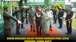 Kodim 0906/Kkr Gelar Tradisi Sangkur Pora Lepas Personel Purna Bakti