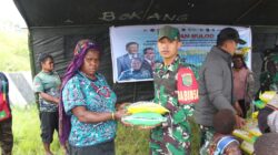 TNI dan Bulog Bersinergi, Hadirkan Program Pangan Murah Beras Dukung  Swasembada Pangan di Kab. Puncak Jaya