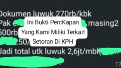 Diduga Kuat KPH Resort Toili Barat Baturube Terima Setoran Per Mobil Waktu Melingkar Baru- Baru Ini.
