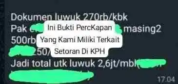 Diduga Kuat KPH Resort Toili Barat Baturube Terima Setoran Per Mobil Waktu Melingkar Baru- Baru Ini.