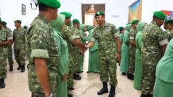 Kasdim 0820/Probolingggo Mayor Caj Aminudin Abadi Memimpin Upacara Korps Raport Kenaikan Pangkat