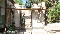 Sinergi TNI AD dan Marinir TNI AL, TMMD ke-128 Kodim 0820/Probolinggo Libatkan Yonarhanud 2 Marinir Surabaya Dalam pembangunan RTLH