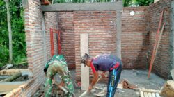 TMMD ke-128 Bangun Musholla Baiturrahman di Dusun Ledok Desa Brabe, Progres Capai 40 Persen