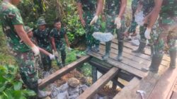Proses Pembuatan Jembatan Kampung Masdarling Terus Dikebut