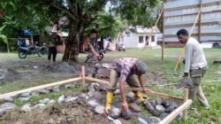 Pondasi Bak Penampungan Air Bersih Mulai Dilaksanakan oleh Satgas TMMD ke-128 Kodim 1801/Manokwari