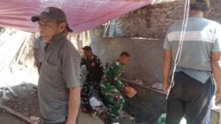 Tak Kenal Lelah, Anggota Kodim 1505/Tidore dan Warga Pacu Pembangunan Jembatan Garuda