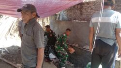 Tak Kenal Lelah, Anggota Kodim 1505/Tidore dan Warga Pacu Pembangunan Jembatan Garuda